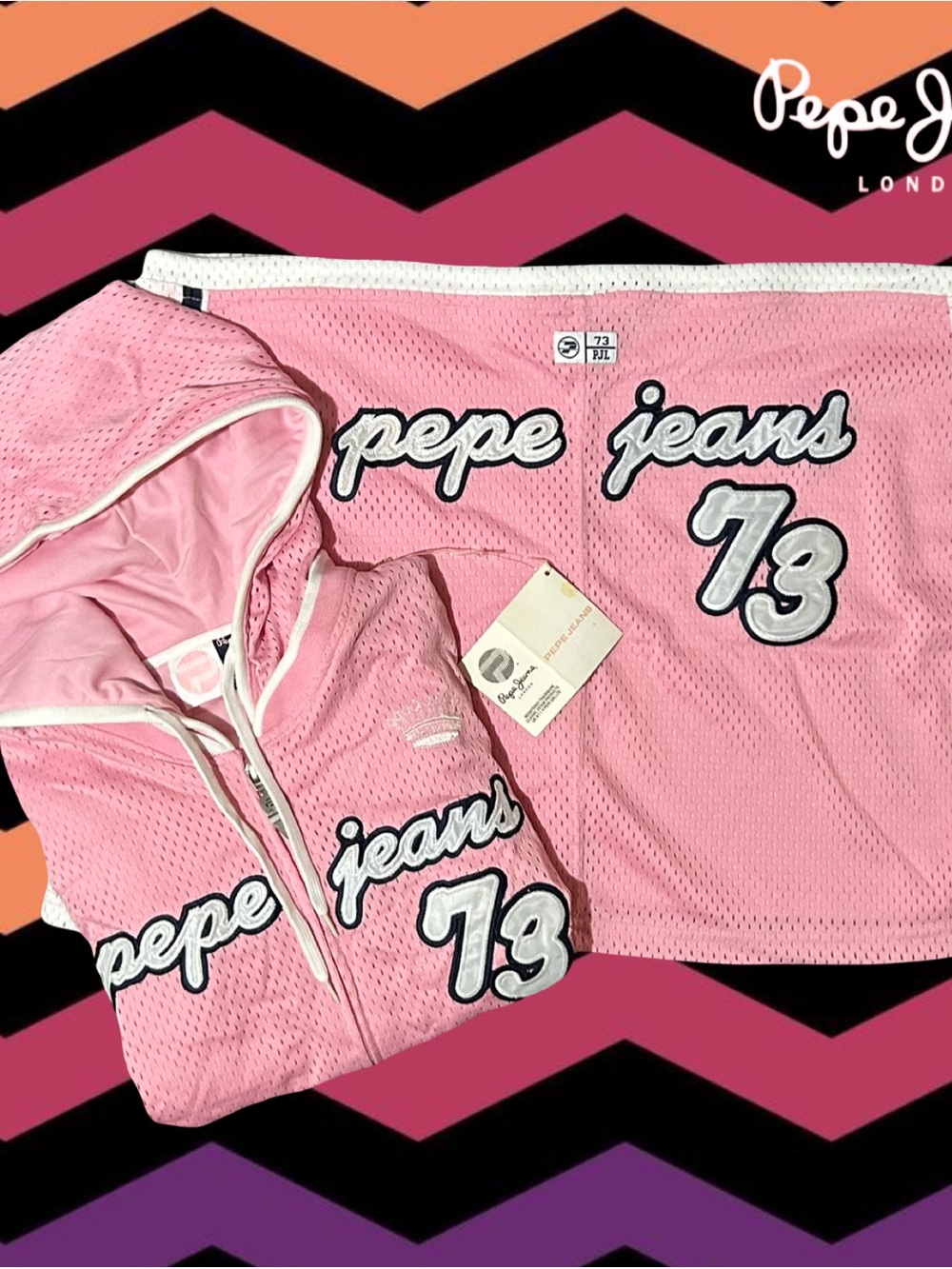 Pepe Jeans Pink Mesh Skort with Embroidered Logo